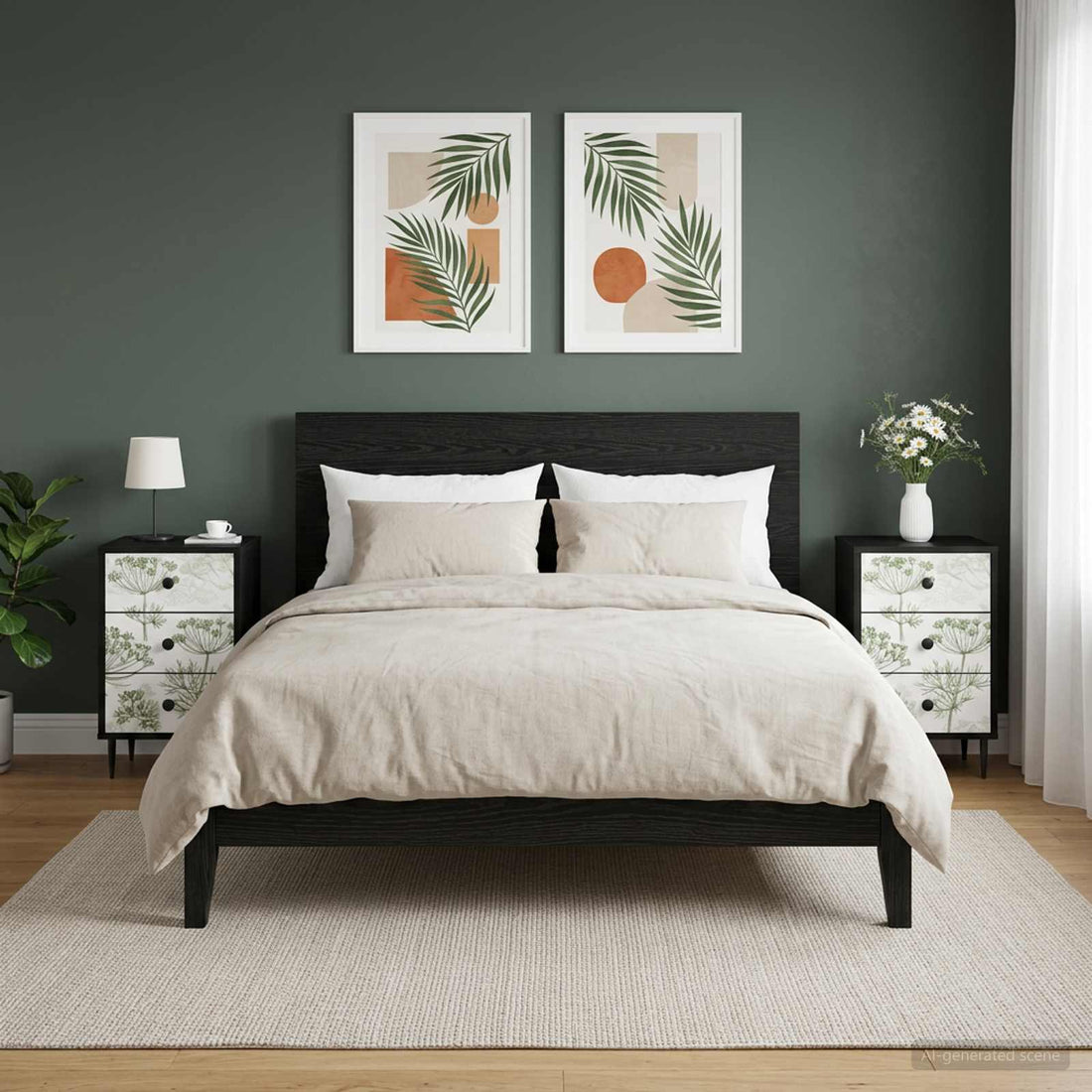 vidaXL Mesa de noche GOTHA 2 uds. Roble Negro 36 x 33 x 61 cm