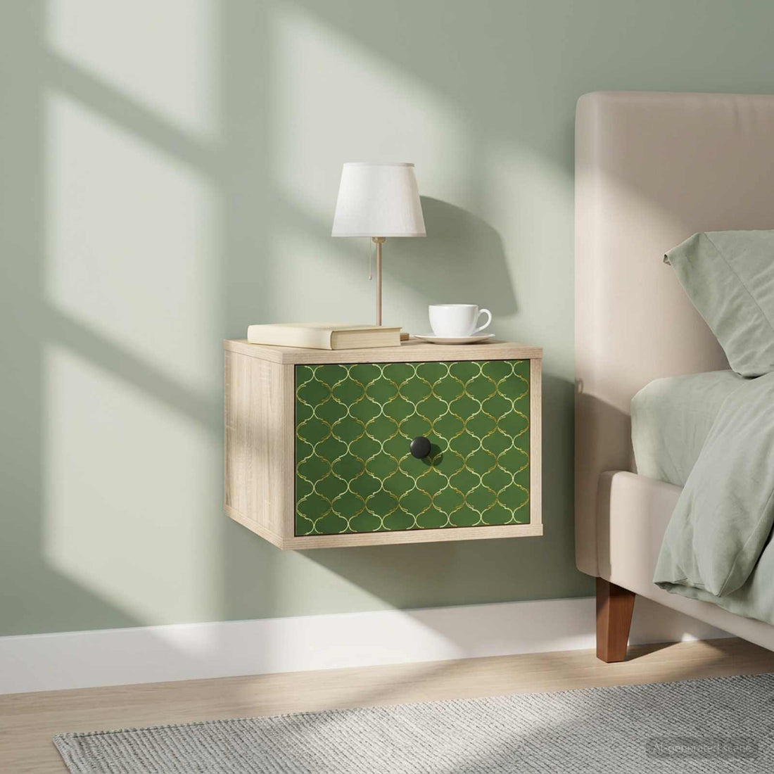 vidaXL Mesita de noche de pared GELEEN 2 uds. Roble Sonoma