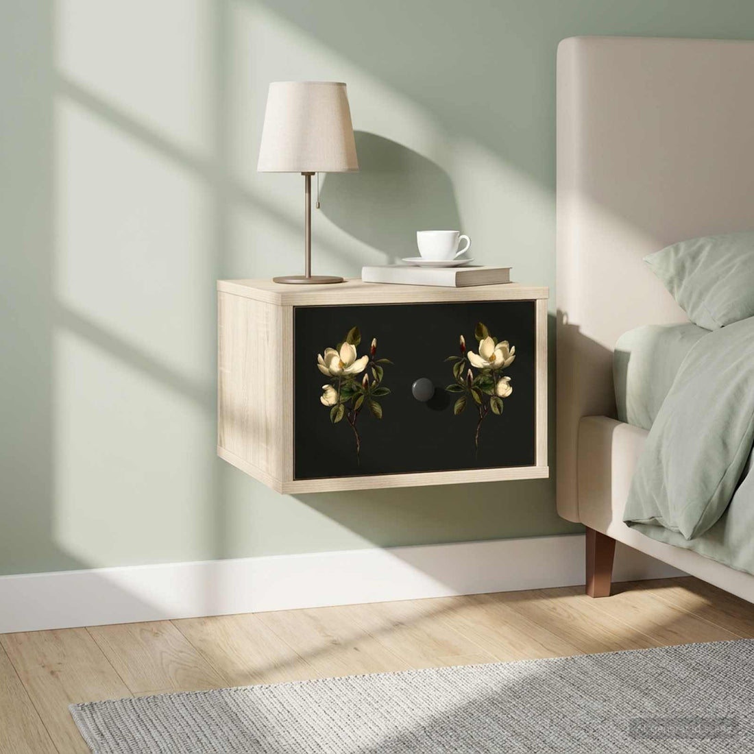 vidaXL Mesita de noche de pared BREMEN Roble Sonoma 36 x 33 x 25 cm