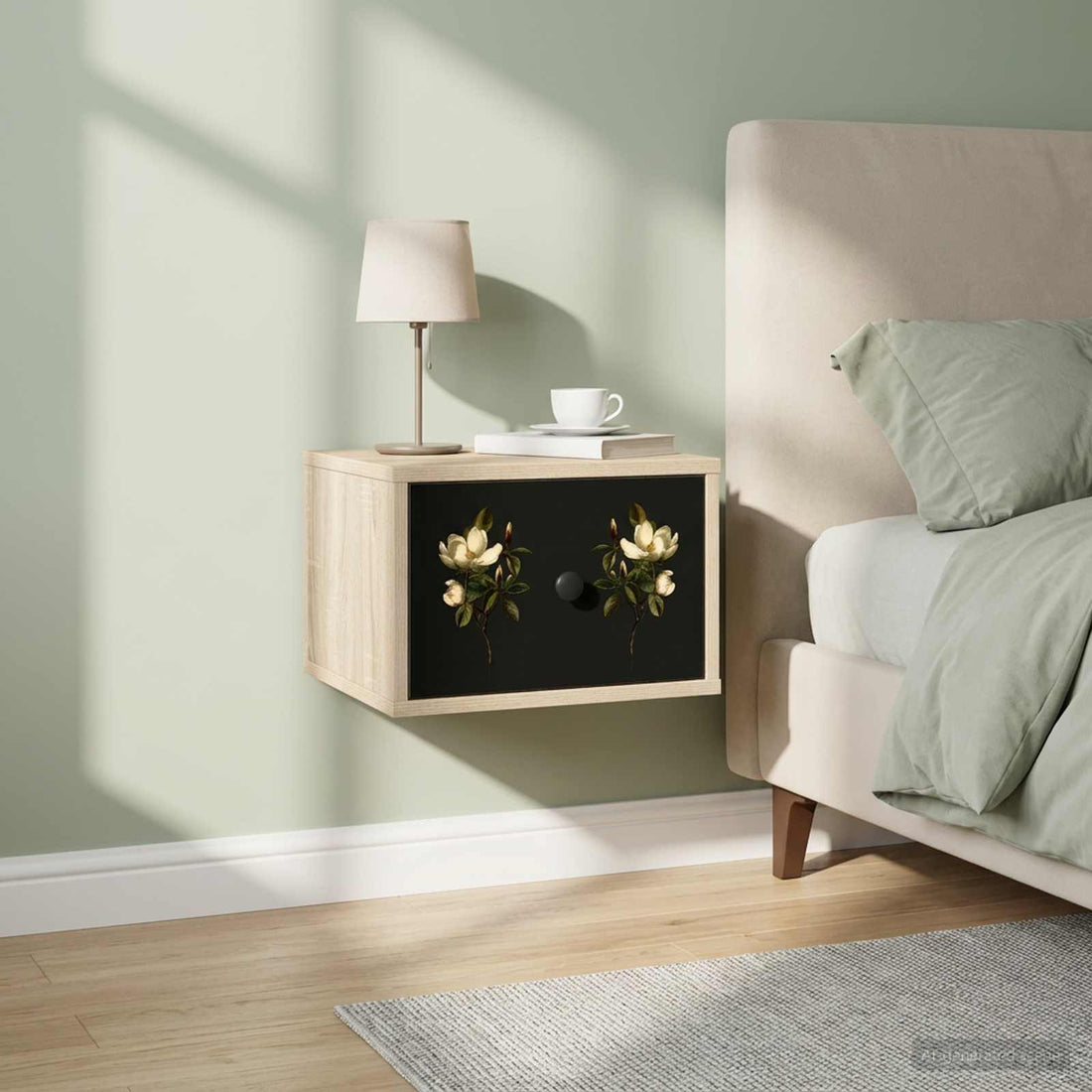 vidaXL Mesita de noche de pared BREMEN 2 uds. Roble Sonoma