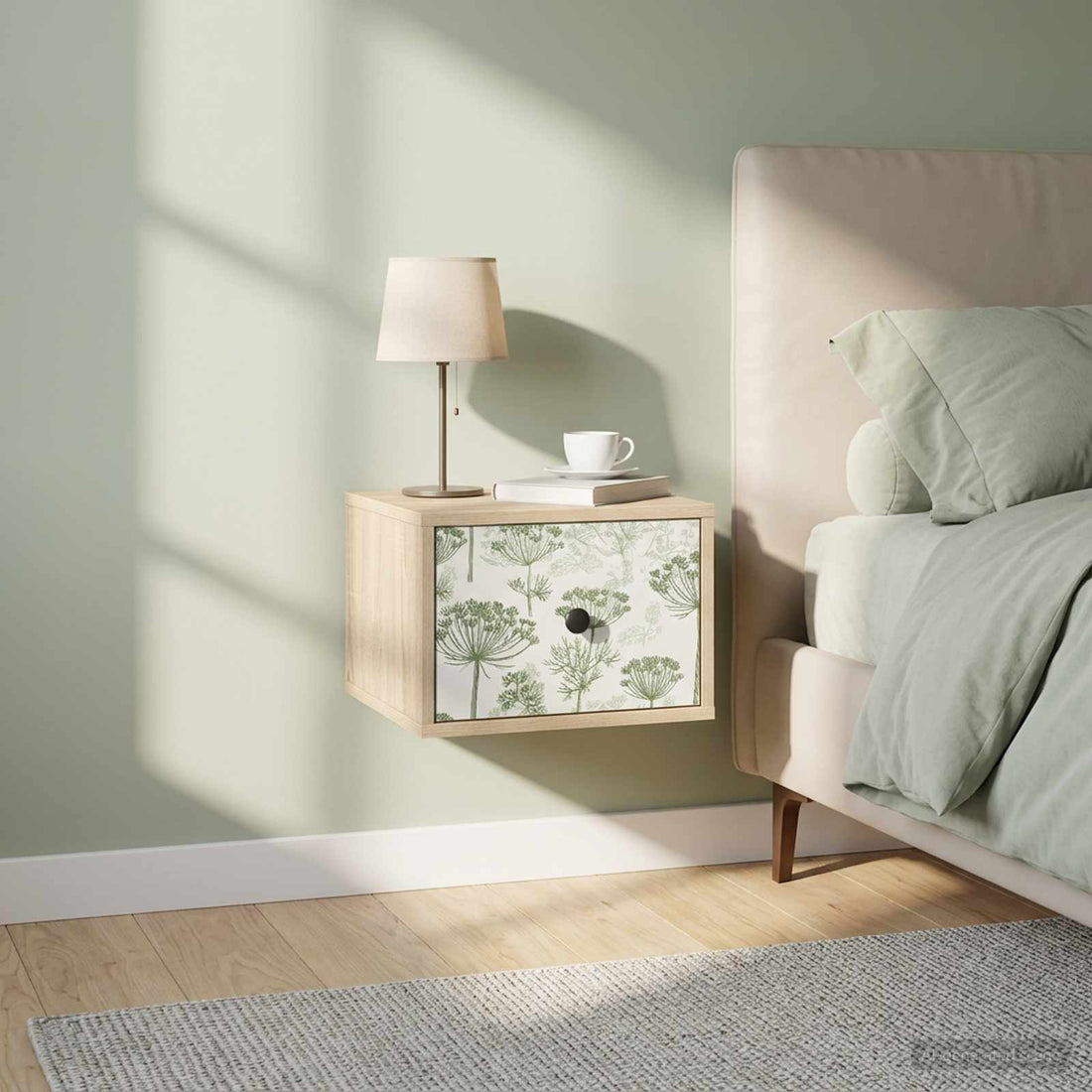 vidaXL Mesita de noche de pared GOTHA 2 uds. Roble Sonoma