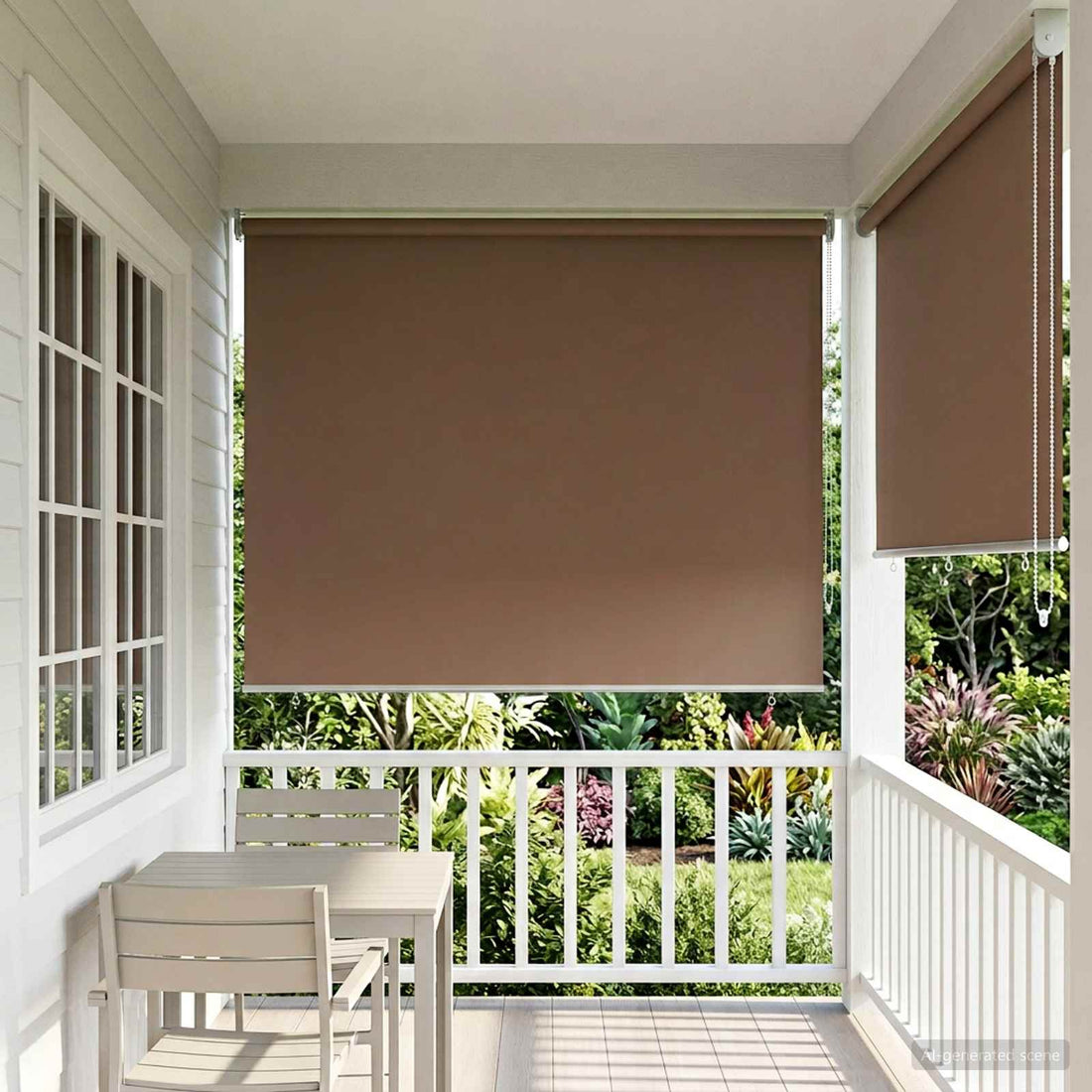 vidaXL Persiana enrollable exterior con protección UV Gris topo