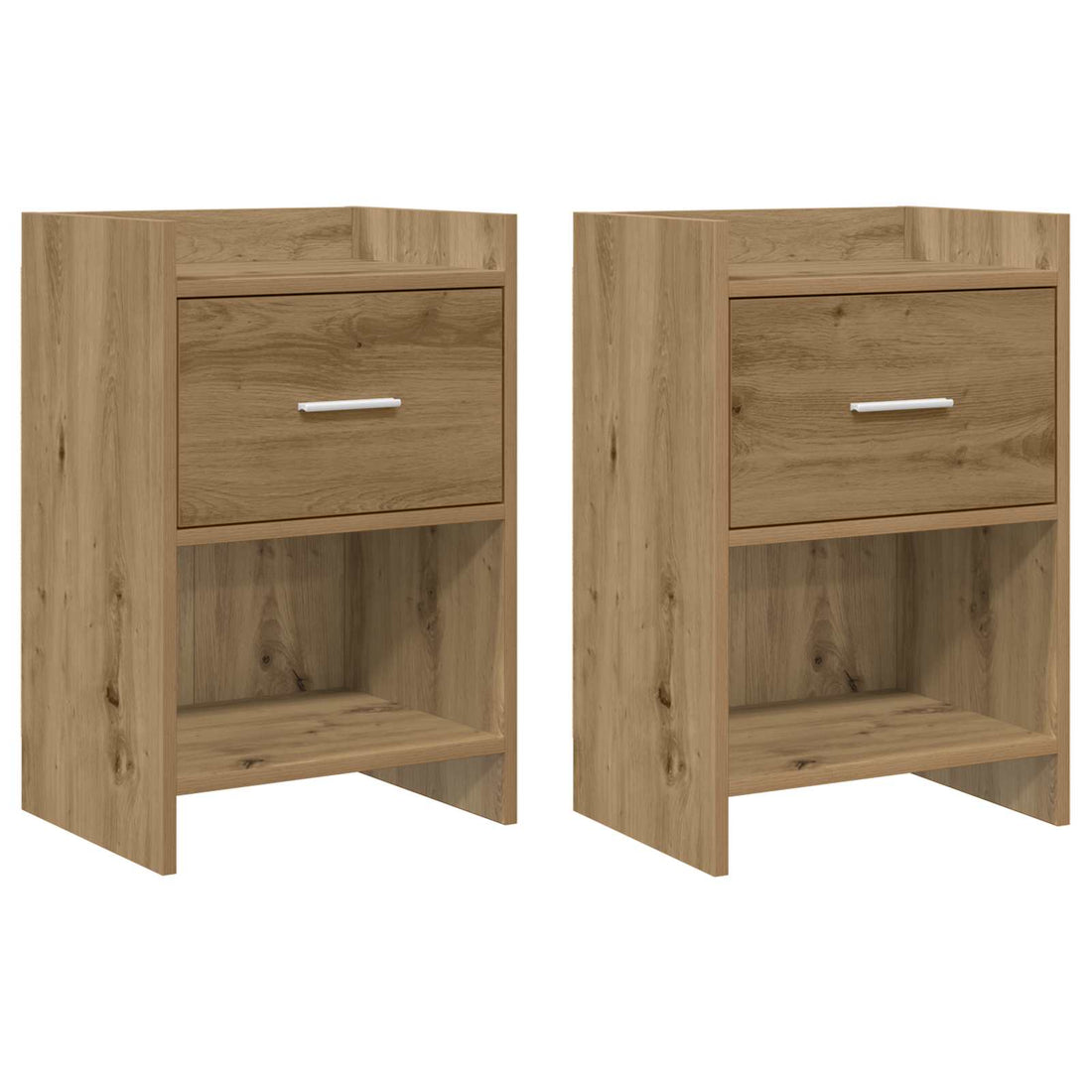 vidaXL Mesas de noche 2 uds. Roble artisan 40 x 30 x 60 cm