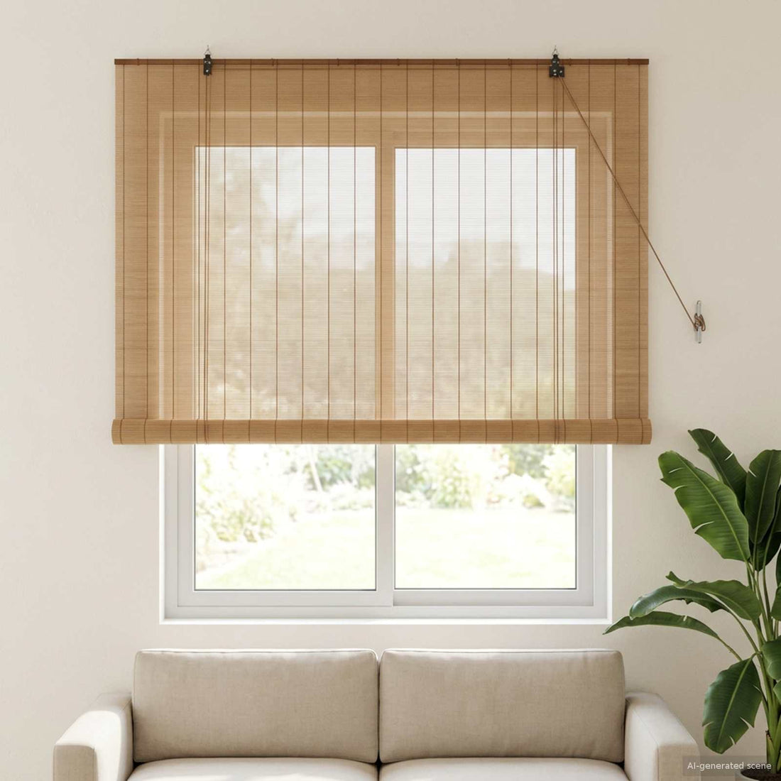 vidaXL Estor enrollable Marrón 130 x 160 cm Bambú