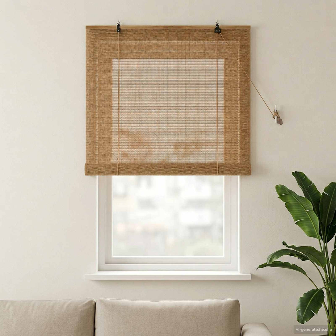 vidaXL Estor enrollable Marrón 80 x 160 cm Bambú