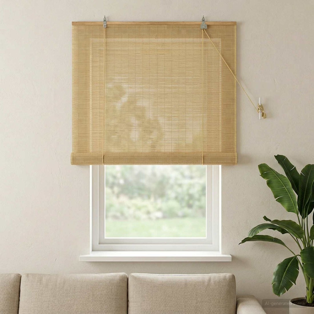 vidaXL Estor enrollable Natural 100 x 160 cm Bambú