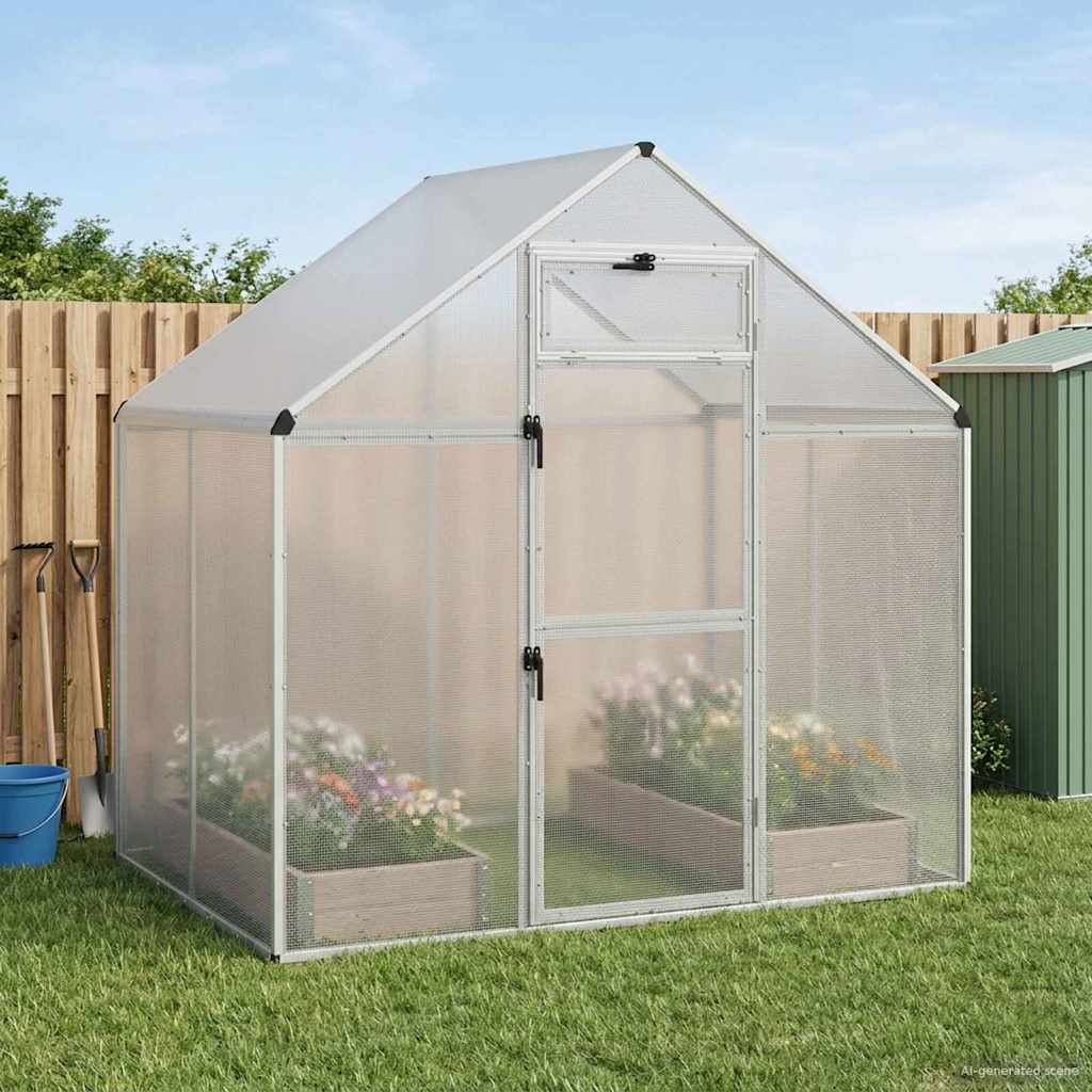 vidaXL Jaula para Aves Plateado 181,5 x 112,5 x 173,5 cm
