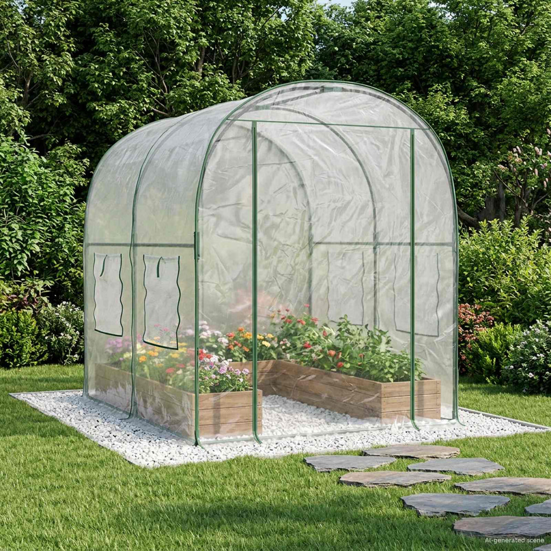 vidaXL Invernadero con Estructura 160 x 200 x 192,5 cm PVC