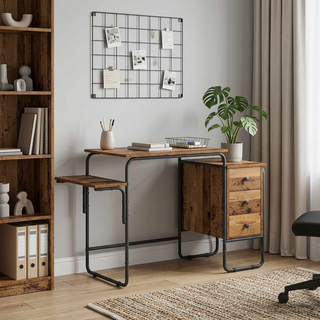 vidaXL Escritorio con almacenamiento Madera de roble 120 x 50 x 75 cm