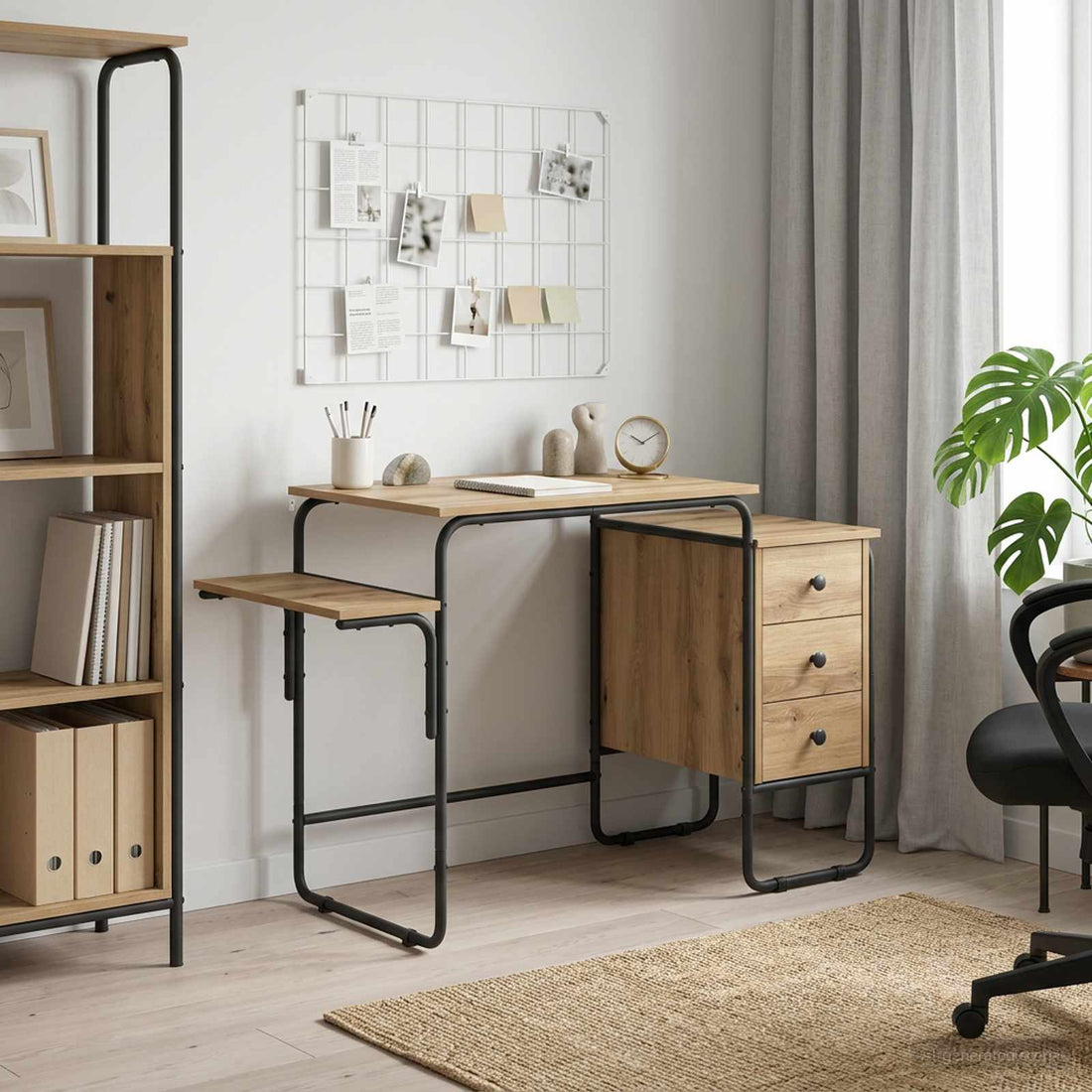 vidaXL Escritorio con almacenamiento Roble artisan 120 x 50 x 75 cm