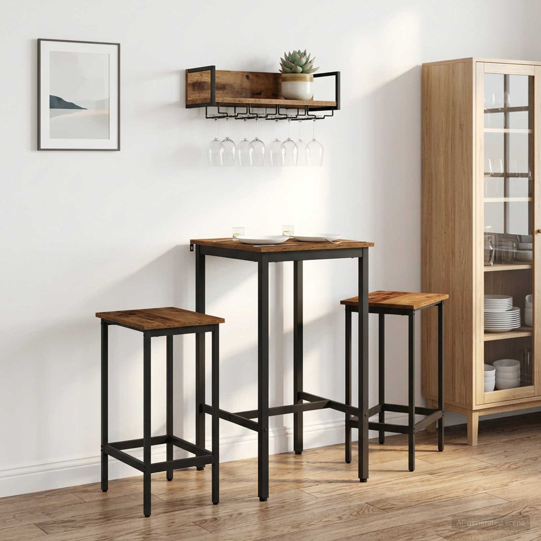 vidaXL Mesa de Bar 52 x 52 x 90 cm Madera de ingeniería Rectangular