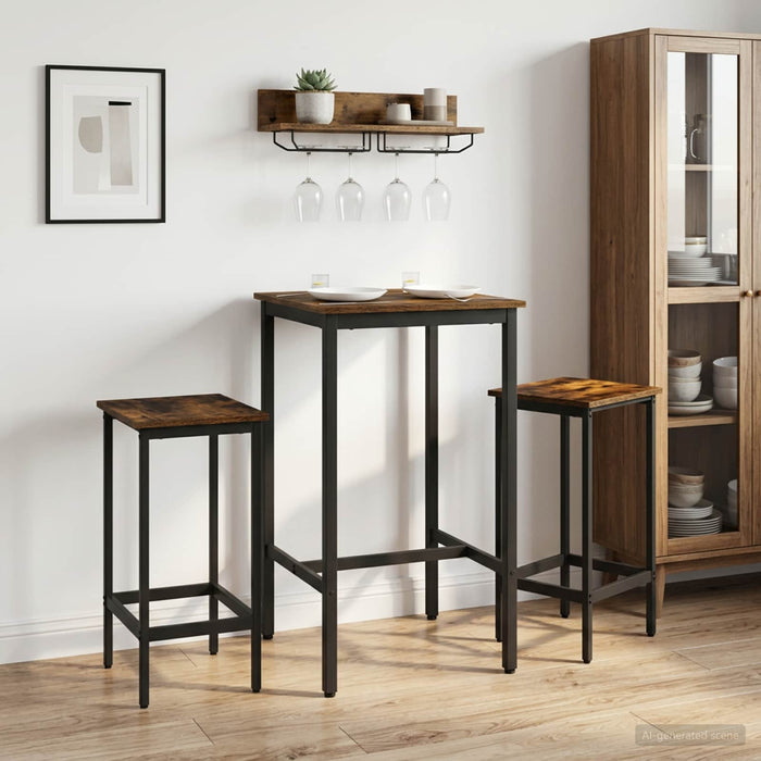 vidaXL Taburete de bar 2 uds. Roble Ahumado 40 x 32 x 64 cm