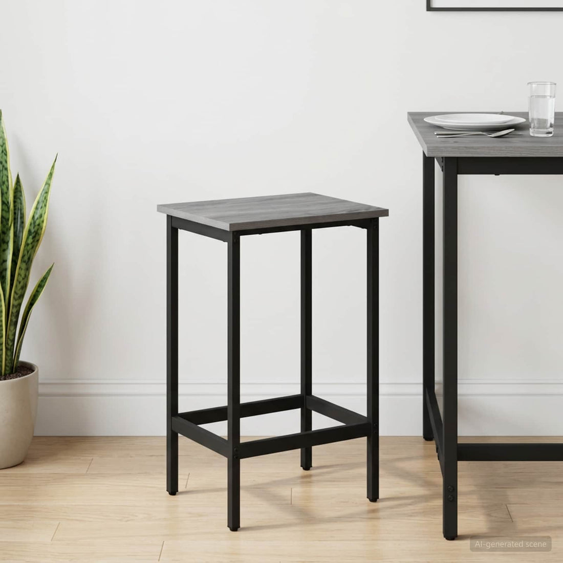 vidaXL Taburete de bar Sonoma gris 40 x 32 x 64 cm