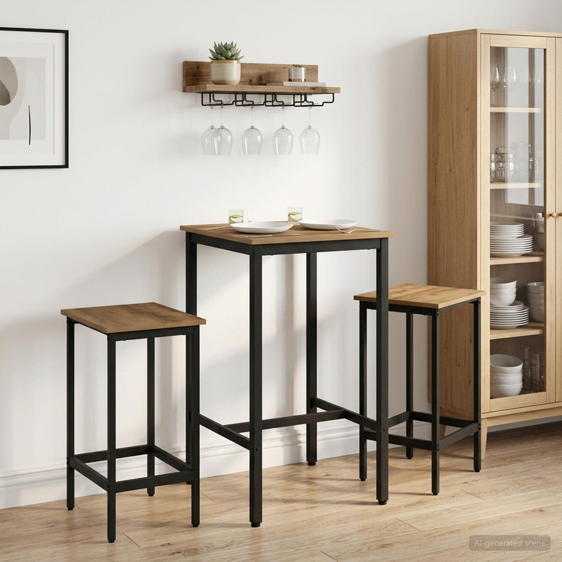 vidaXL Taburete de bar 2 uds. Roble artisan 40 x 32 x 64 cm