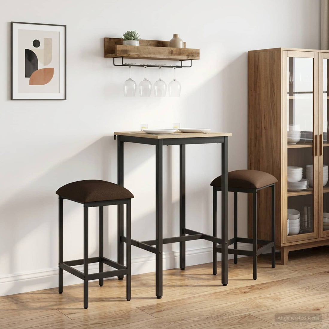 vidaXL Taburete de bar 2 uds. Topo 40 x 32 x 64 cm