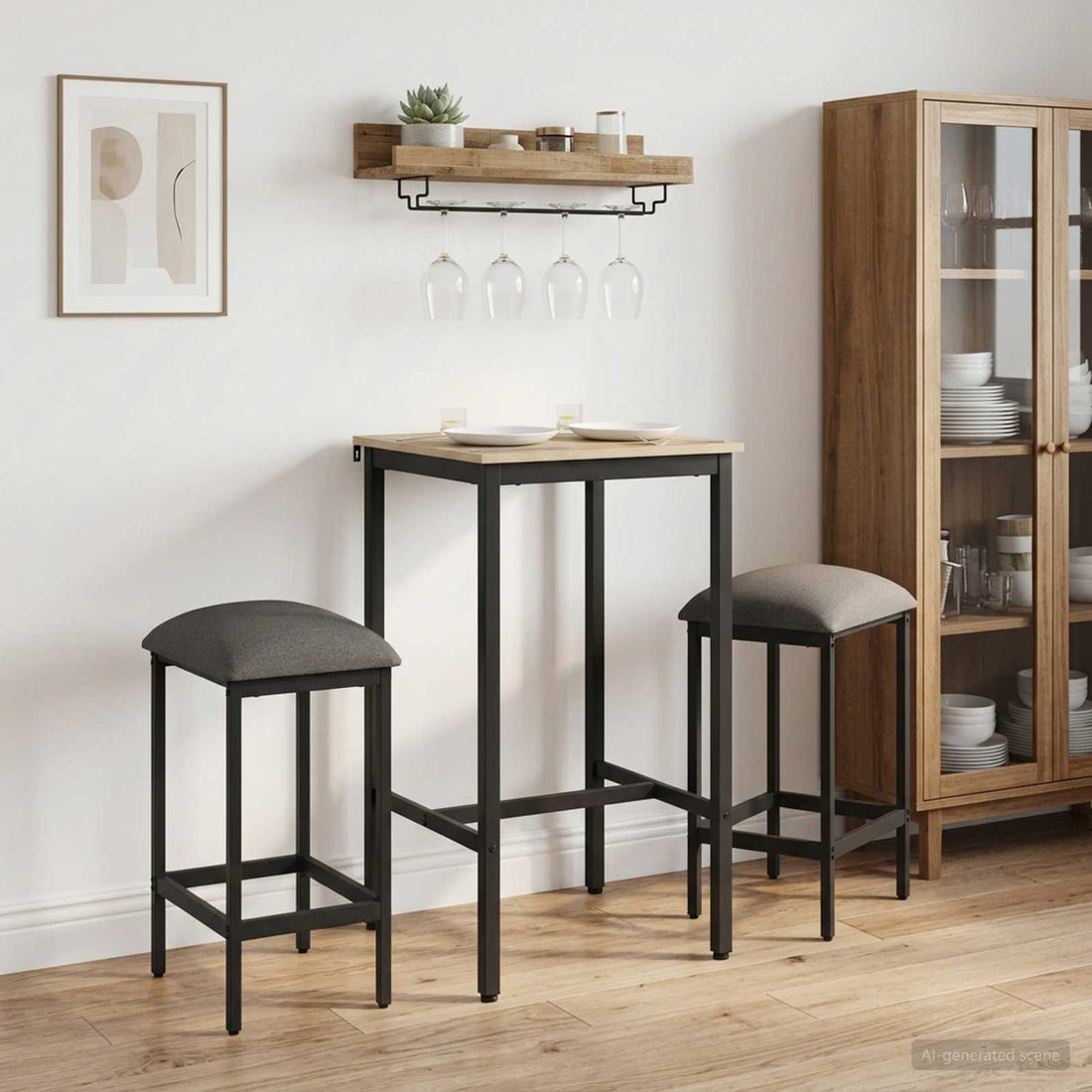 vidaXL Taburete de bar 2 uds. Gris Claro 40 x 32 x 74 cm