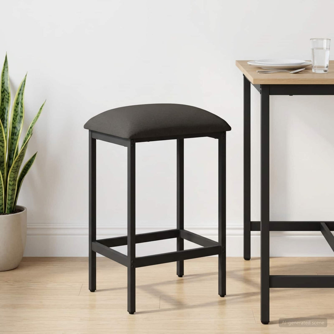 vidaXL Taburete de bar Gris oscuro 40 x 32 x 74 cm