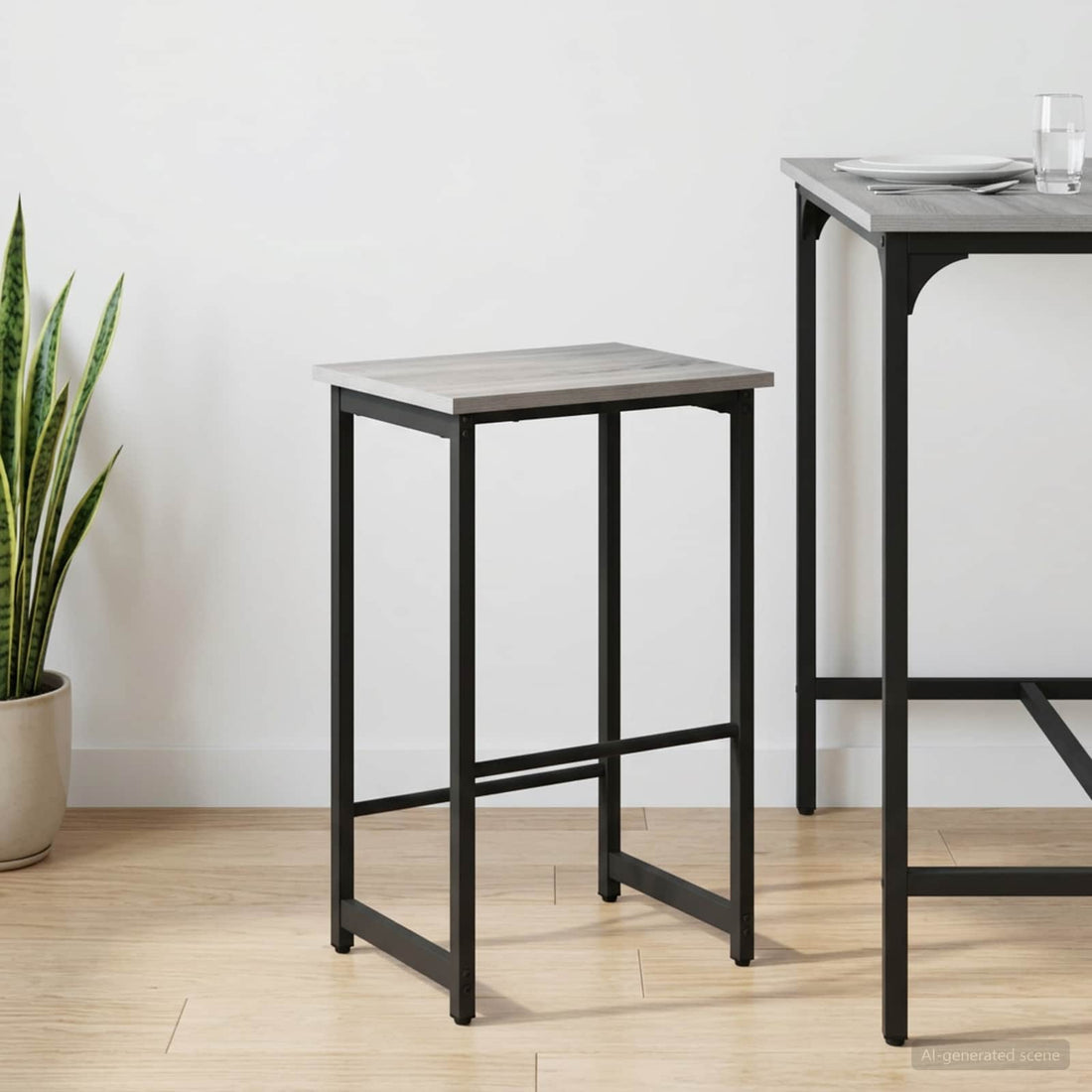 vidaXL Taburete de bar Sonoma gris 40 x 32 x 64 cm