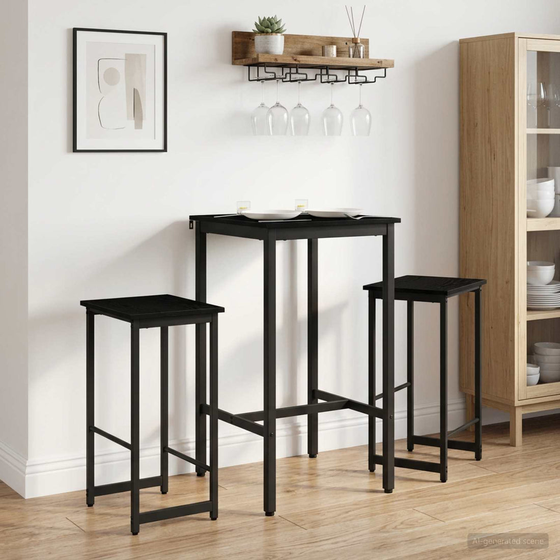vidaXL Taburete de bar 2 uds. Roble Negro 40 x 32 x 74 cm