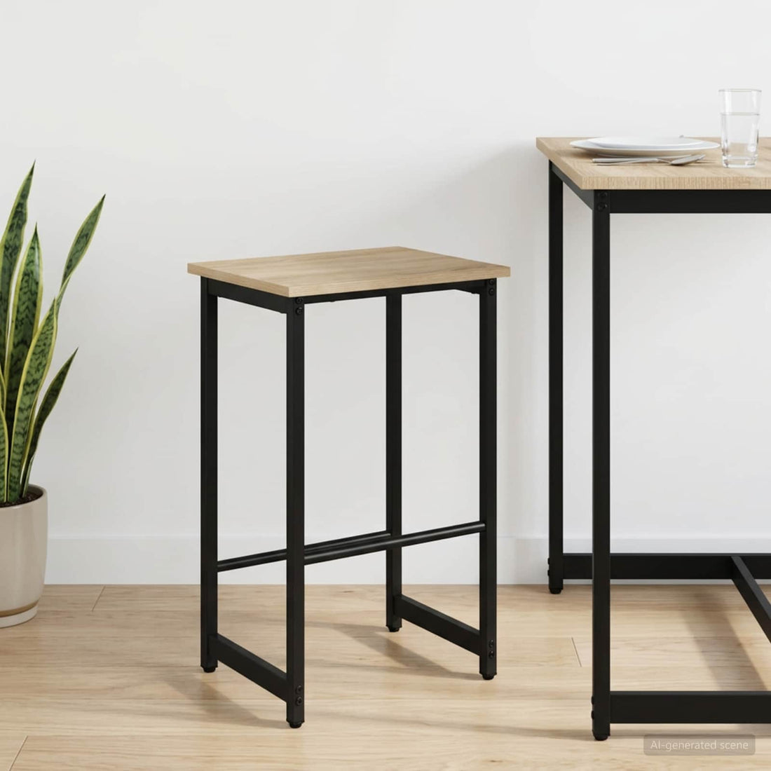 vidaXL Taburete de bar Roble Sonoma 40 x 32 x 74 cm