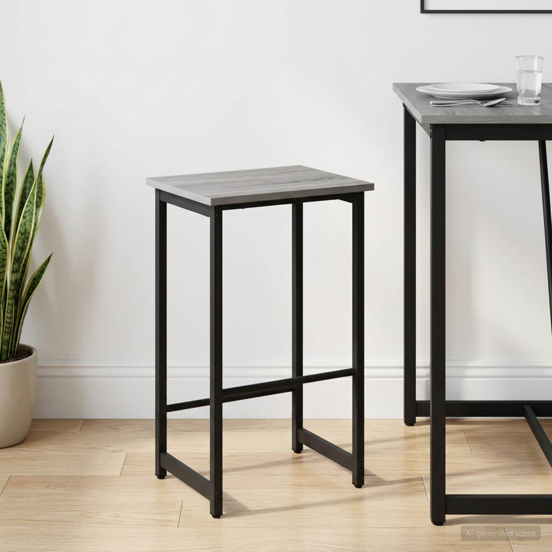 vidaXL Taburete de bar Sonoma gris 40 x 32 x 74 cm