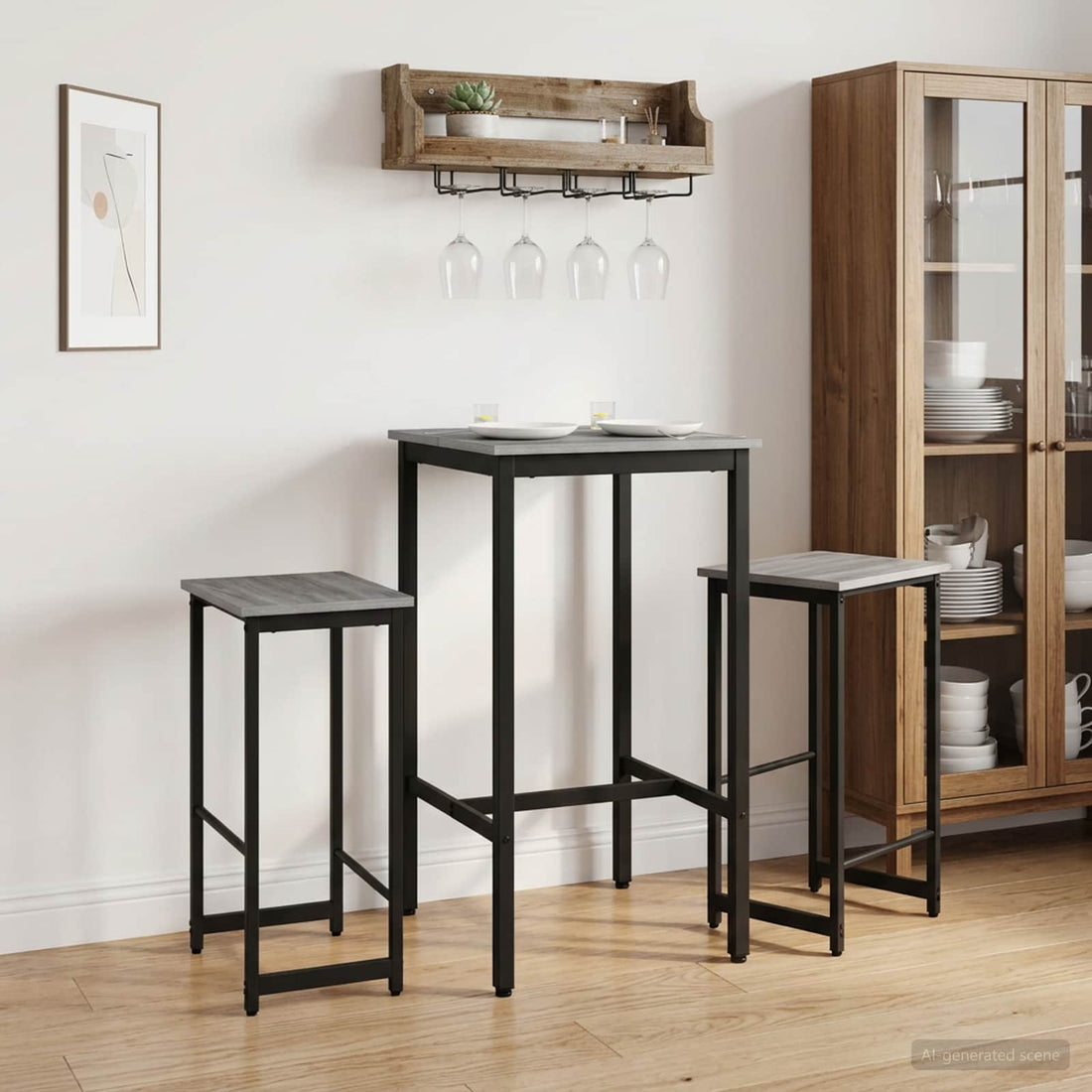 vidaXL Taburete de bar 2 uds. Sonoma gris 40 x 32 x 74 cm