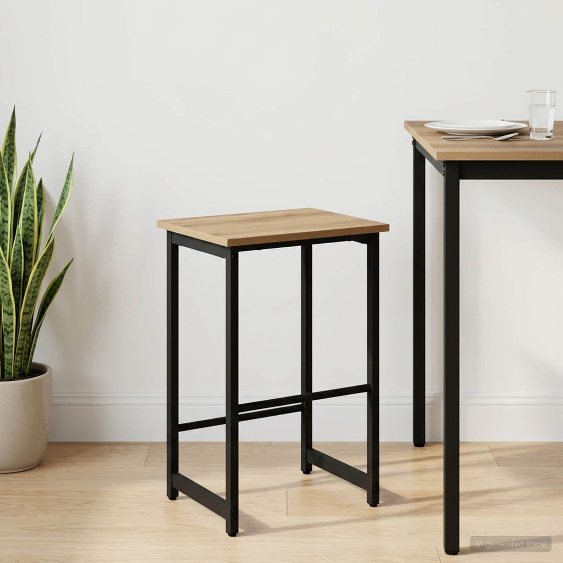 vidaXL Taburete de bar Roble artisan 40 x 32 x 74 cm