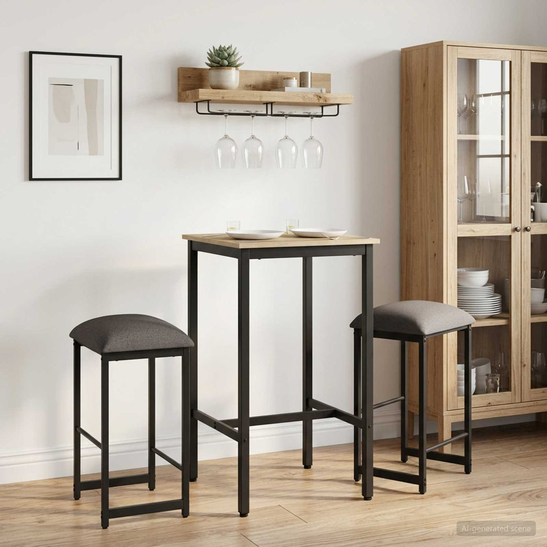 vidaXL Taburete de bar 2 uds. Gris Claro 40 x 32 x 64 cm