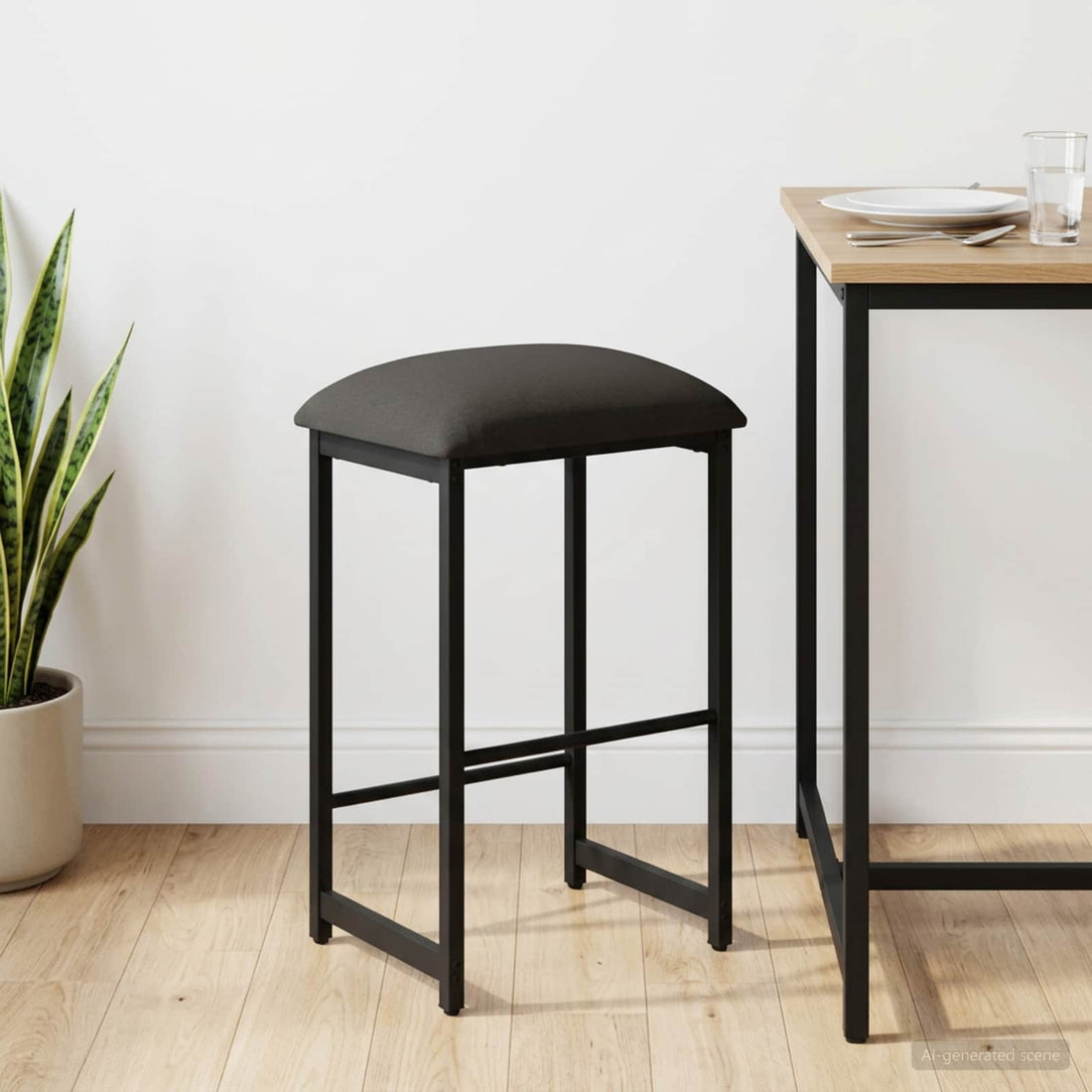 vidaXL Taburete de bar Gris oscuro 40 x 32 x 64 cm