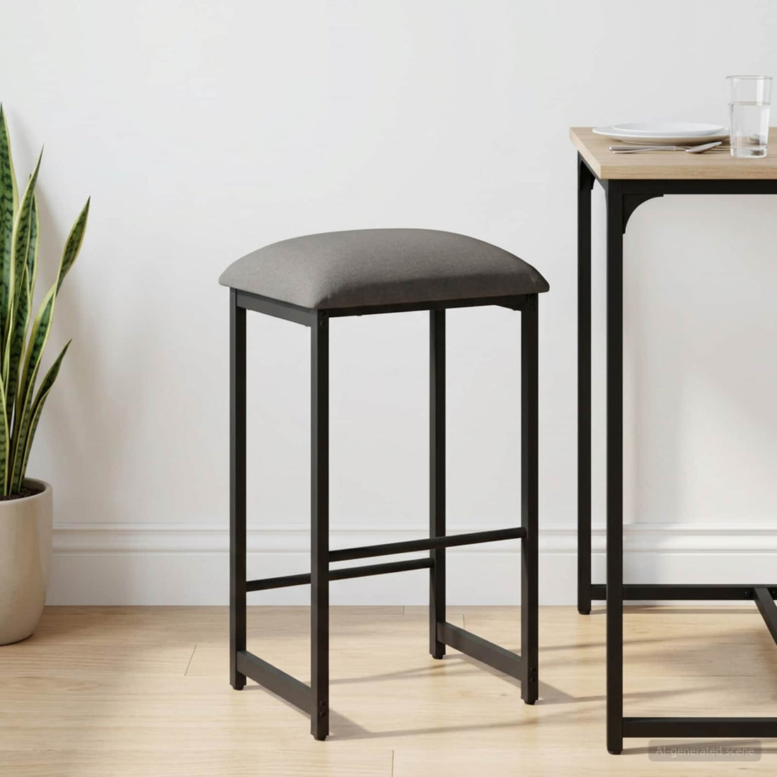 vidaXL Taburete de bar Gris oscuro 40 x 32 x 74 cm