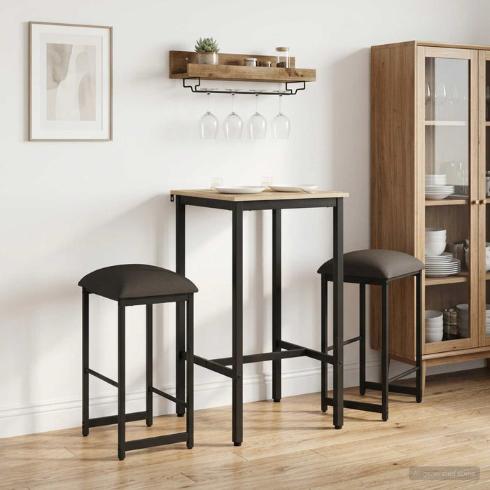 vidaXL Taburete de bar 2 uds. Gris oscuro 40 x 32 x 74 cm