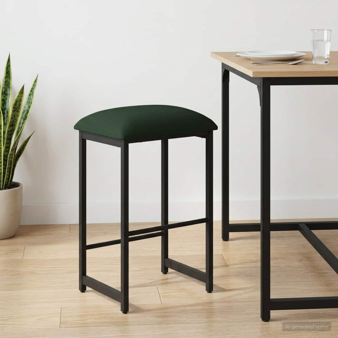 vidaXL Taburete de bar Verde oscuro 40 x 32 x 74 cm