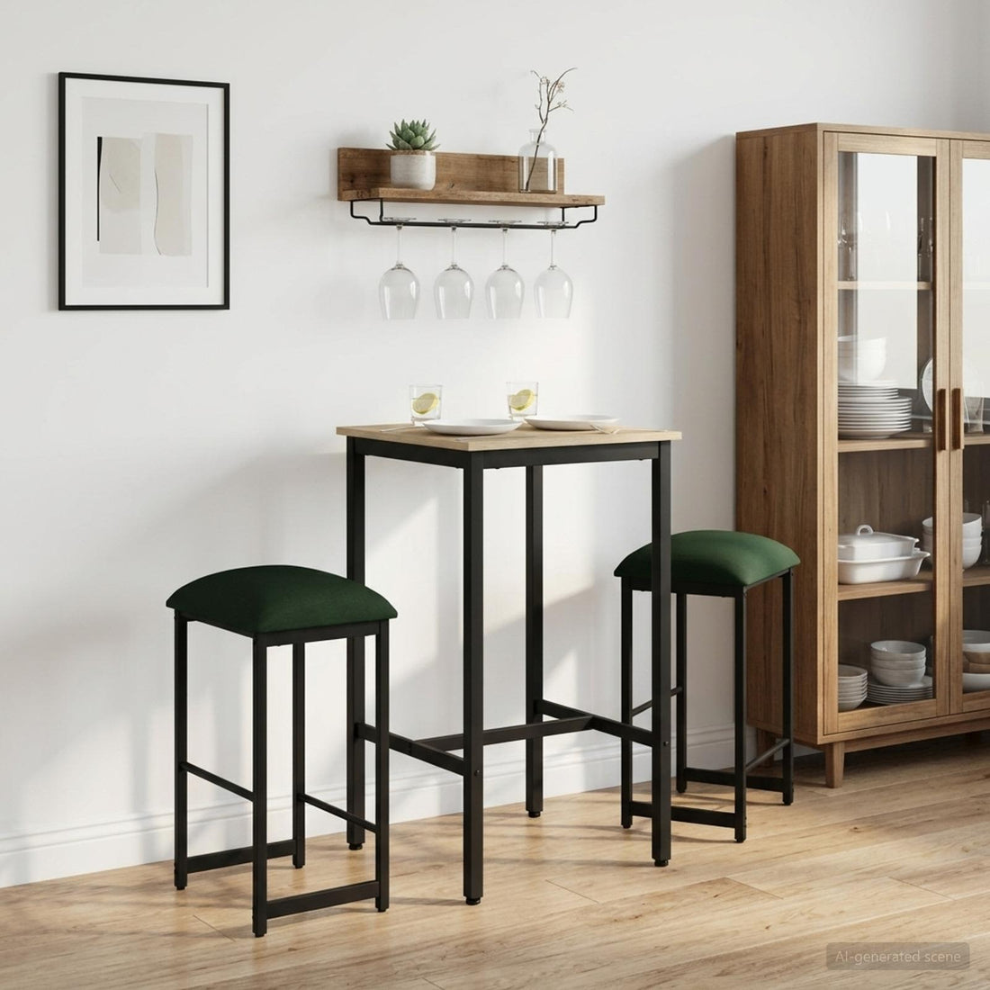 vidaXL Taburete de bar 2 uds. Verde oscuro 40 x 32 x 74 cm