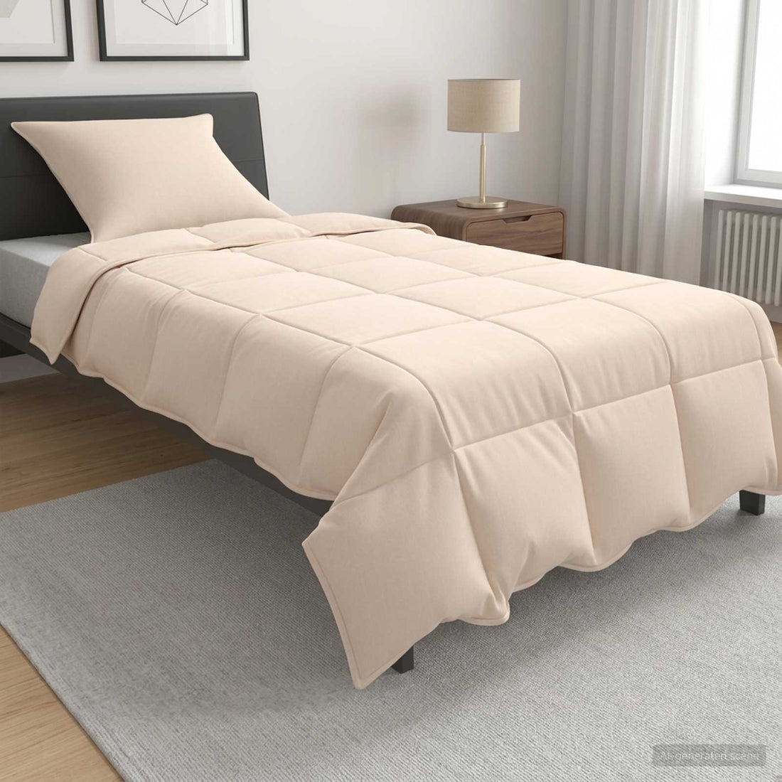 vidaXL Edredón de Verano Beige 135 x 200 cm 100% Kapok natural