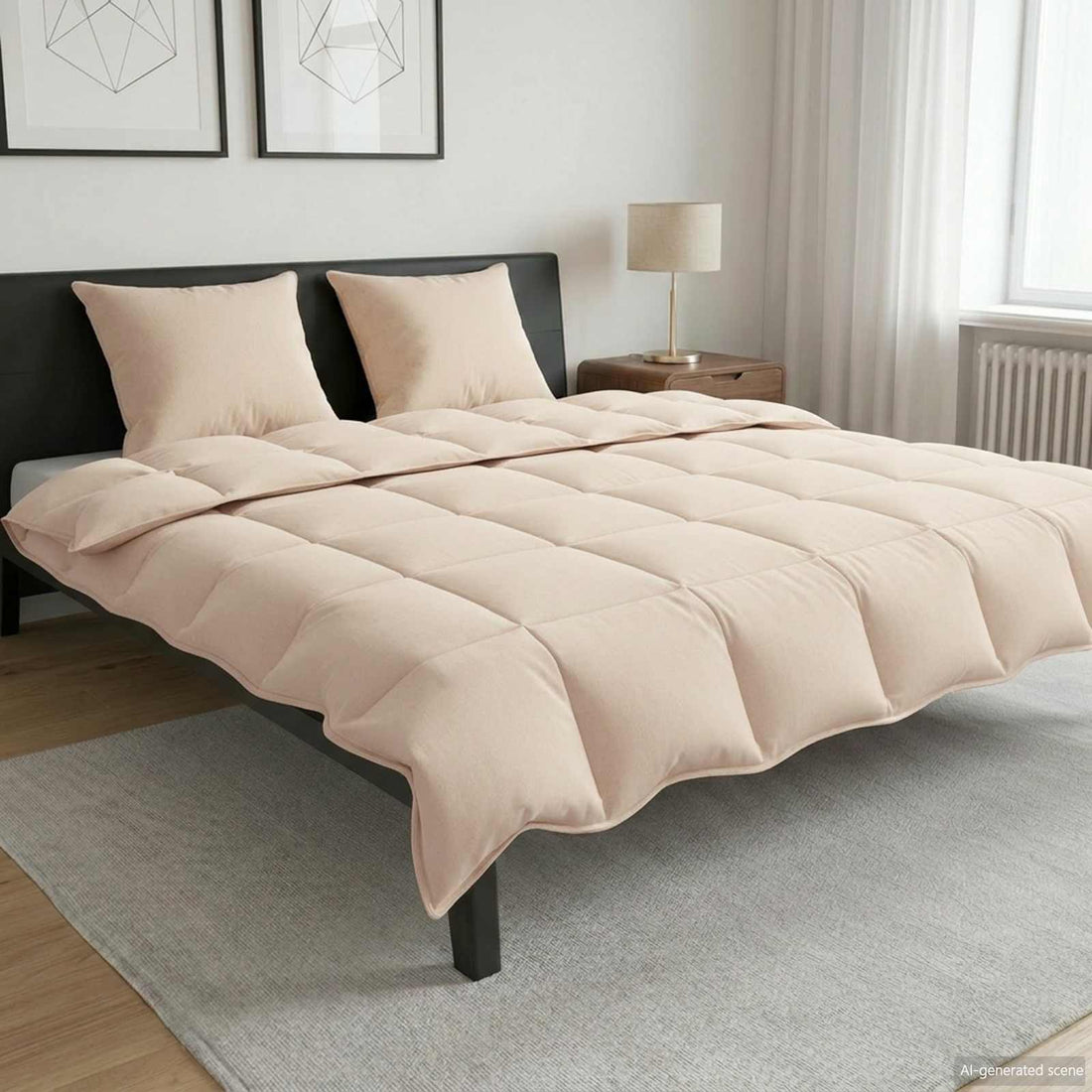 vidaXL Edredón de Verano Beige 200 x 200 cm 100% Kapok natural