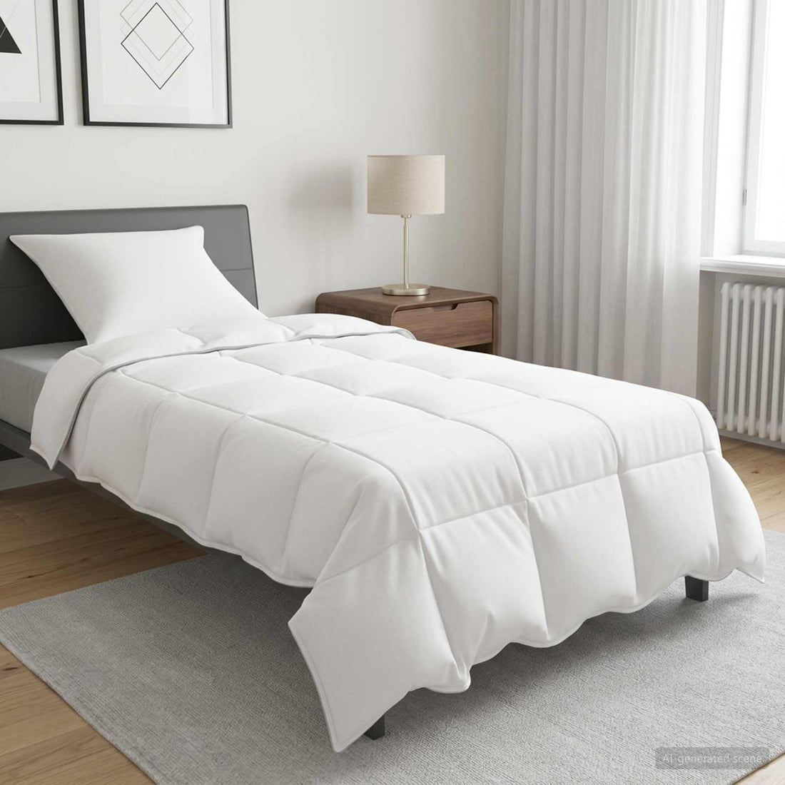 vidaXL Edredón Blanco 155 x 220 cm Fibra de bambú