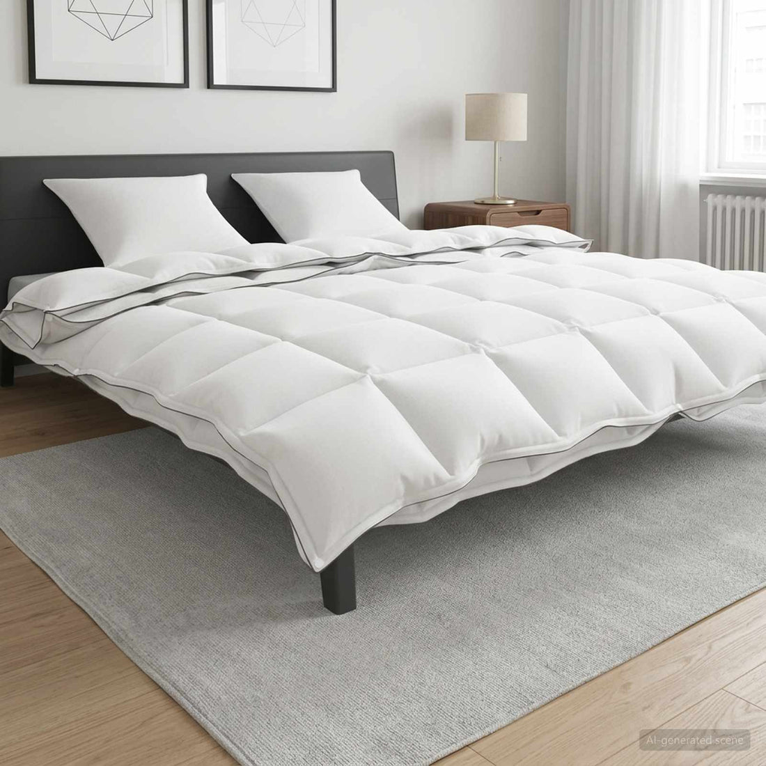 vidaXL Edredón 200 x 240 cm 100% Algodón Blanco