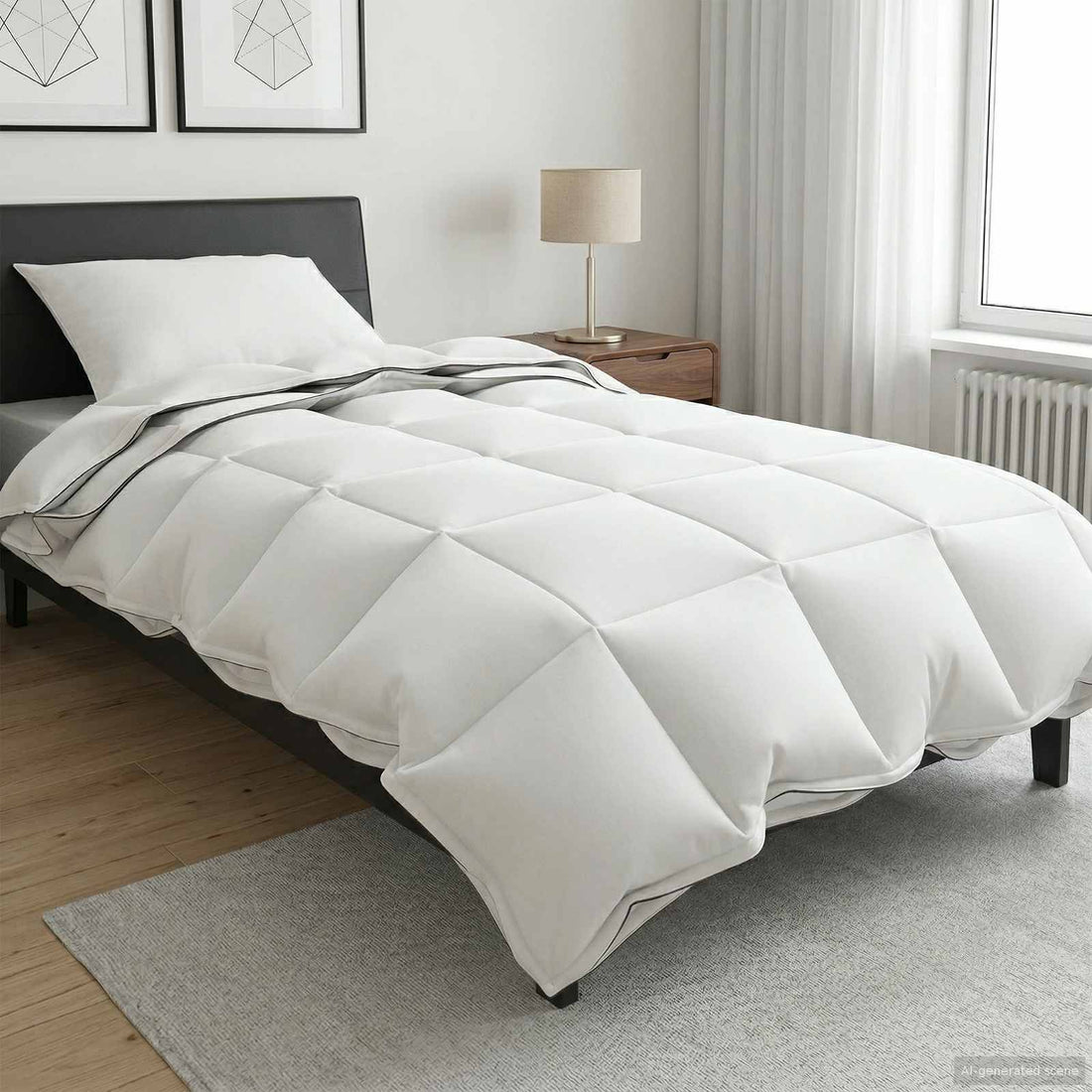 vidaXL Edredón 140 x 220 cm 100% Algodón Blanco