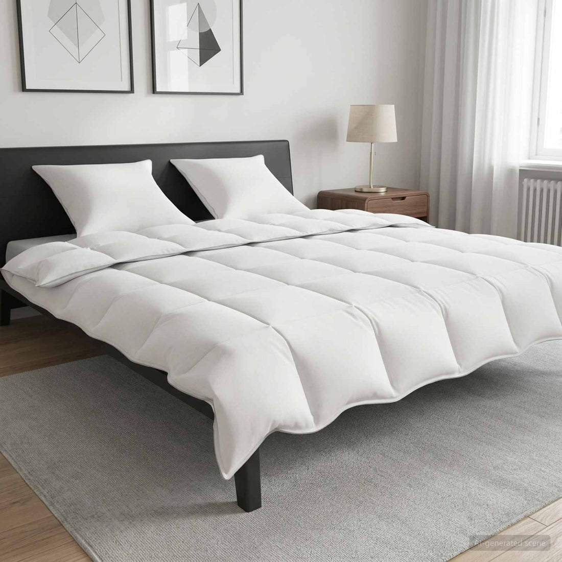 vidaXL Edredón de Todo el Año Blanco 240 x 220 cm Fibra de bambú