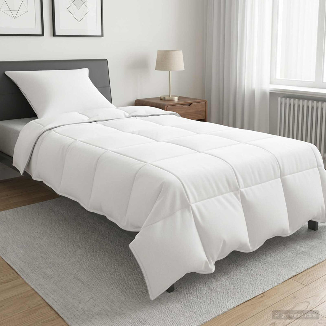 vidaXL Edredón de Invierno Blanco 155 x 200 cm Bambú