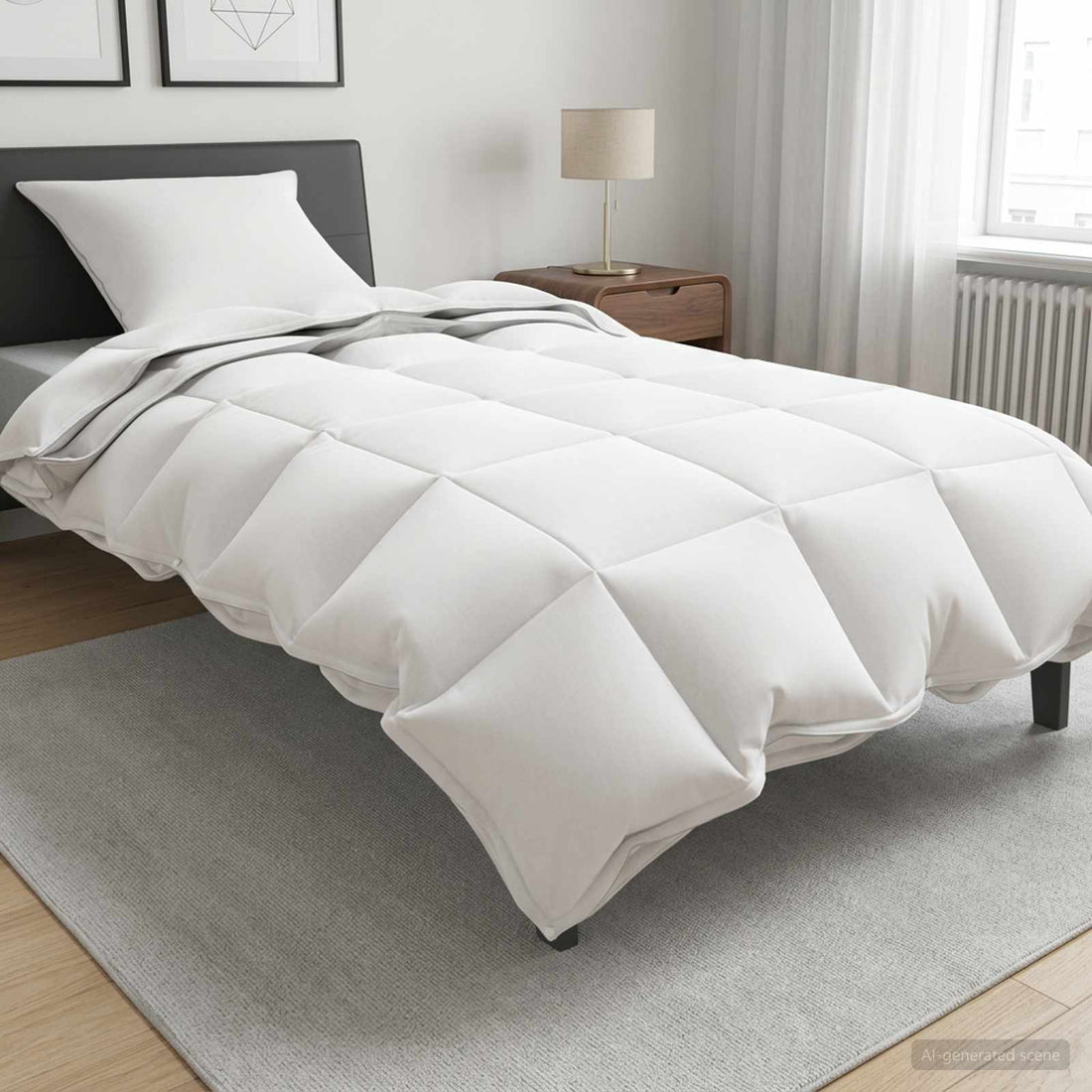 vidaXL Edredón de Todo el Año Blanco 135 x 200 cm Fibra de bambú