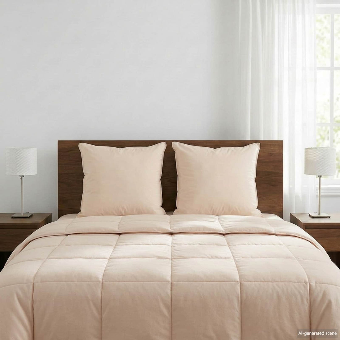 vidaXL Almohada 2 uds. 60 x 60 cm Todas las estaciones Fibra de Kapok