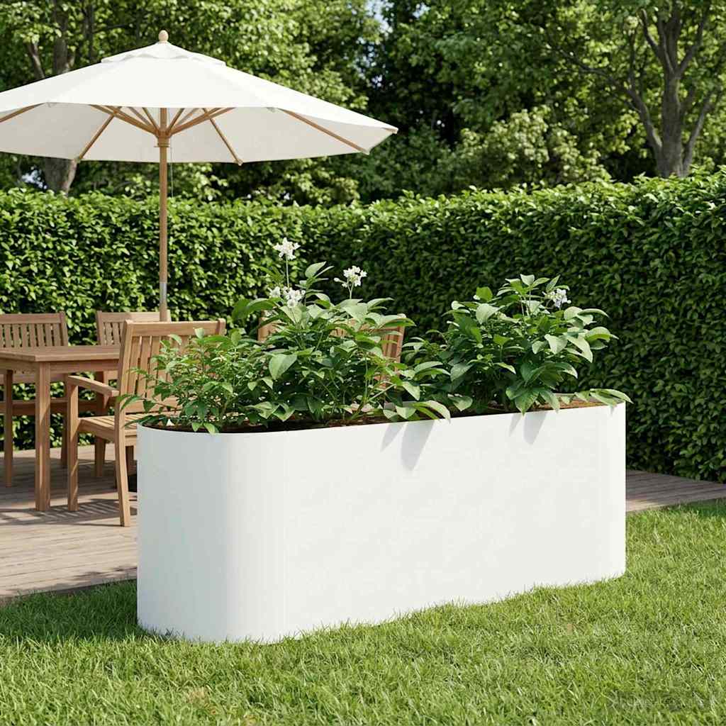 vidaXL Cama de Jardín Elevada Blanco 120 x 40 x 40 cm