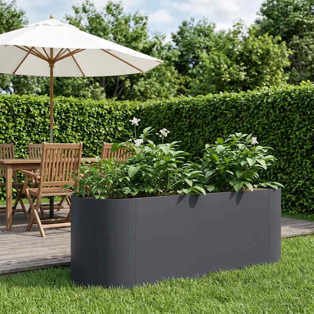 vidaXL Cama de Jardín Elevada Gris antracita 120 x 40 x 40 cm