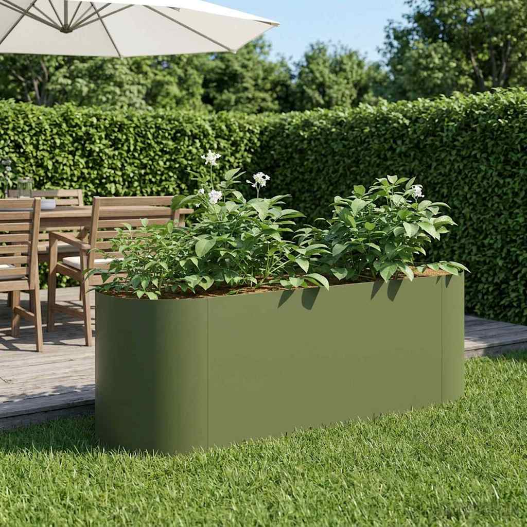 vidaXL Cama de Jardín Elevada Verde oliva 120 x 40 x 40 cm