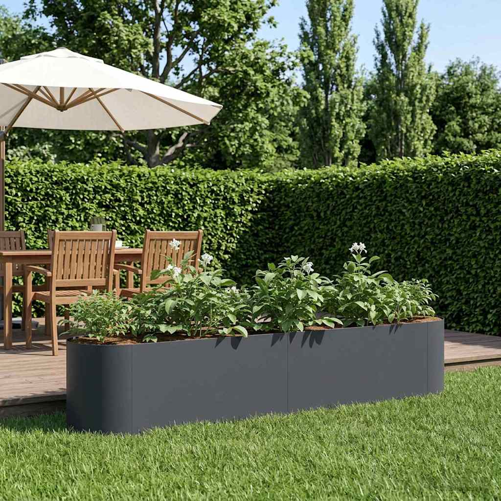 vidaXL Cama de Jardín Elevada Gris antracita 200 x 40 x 40 cm