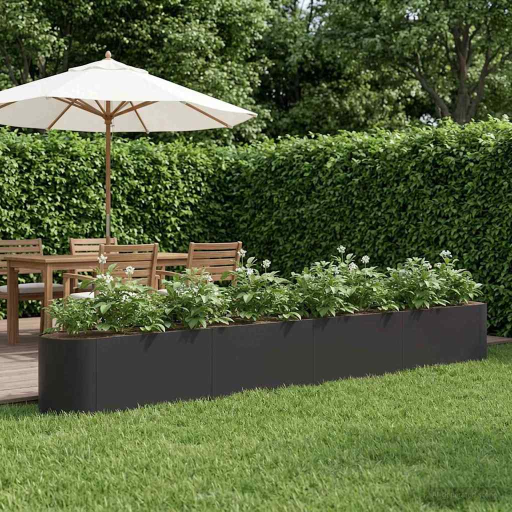 vidaXL Cama de Jardín Elevada Negro 360 x 40 x 40 cm