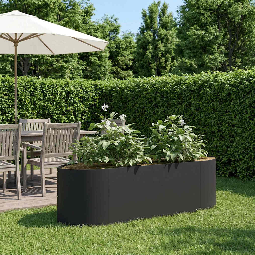 vidaXL Cama de Jardín Elevada Negro 140 x 40 x 40 cm Acero