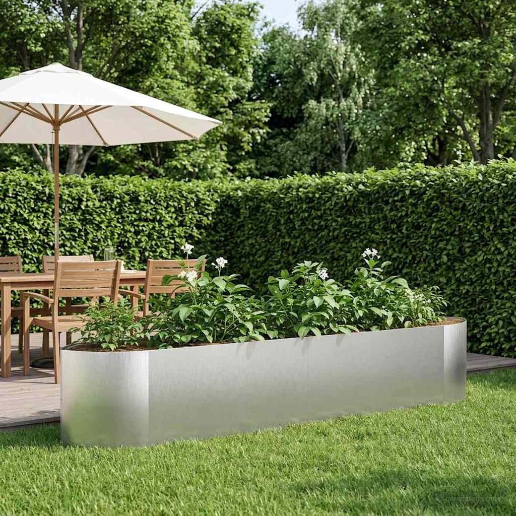vidaXL Cama de Jardín Elevada Acero inoxidable 220 x 40 x 40 cm Acero