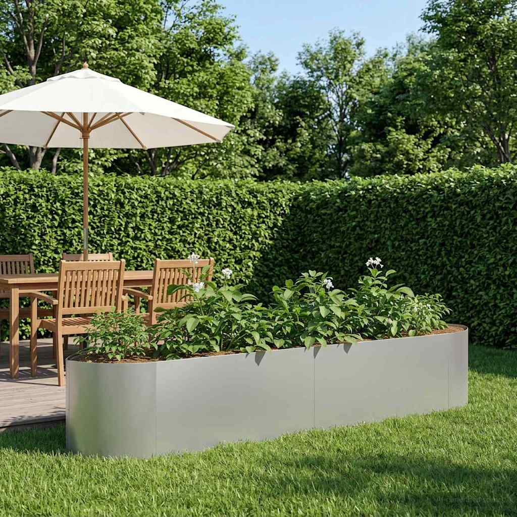 vidaXL Cama de Jardín Elevada Acero Galvanizado 220 x 40 x 40 cm Acero
